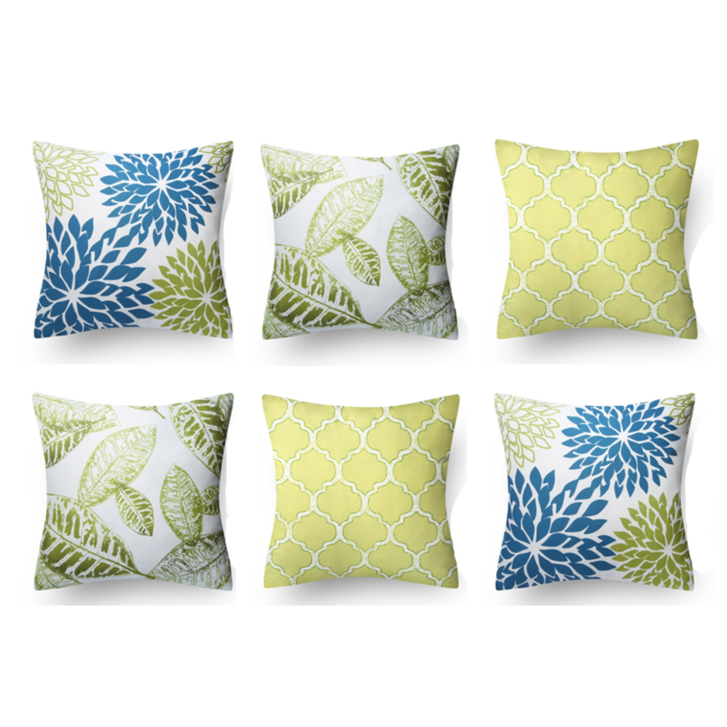 Lime and green floral Series