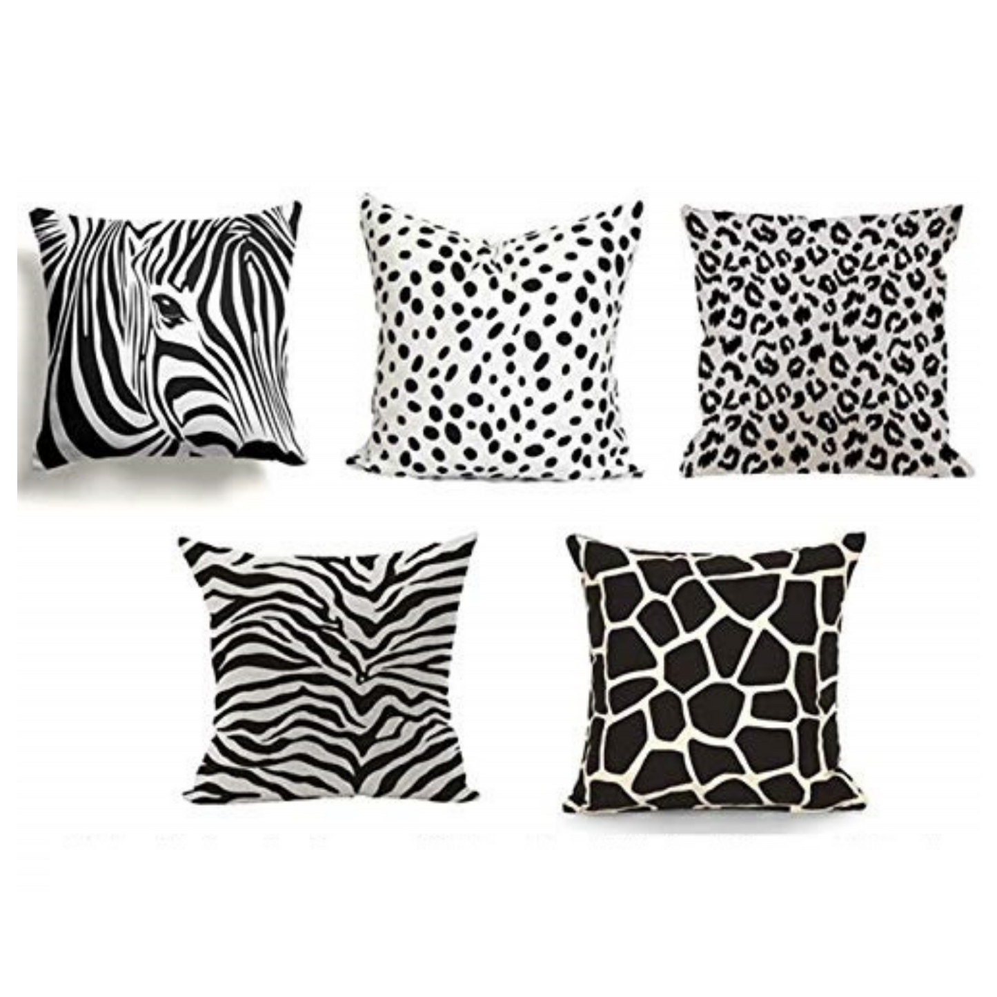 Animal Print Cushion Covers Set of 5