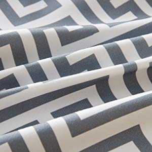 Fine Cotton Geometric Print Cushion Covers Set of 6, Grey