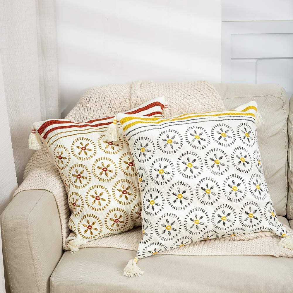 Red and Gold Classic Print Cushion Cover