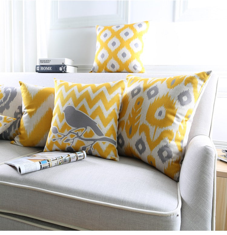 Yellow and Grey Ikat Collection - Hottest in Trend