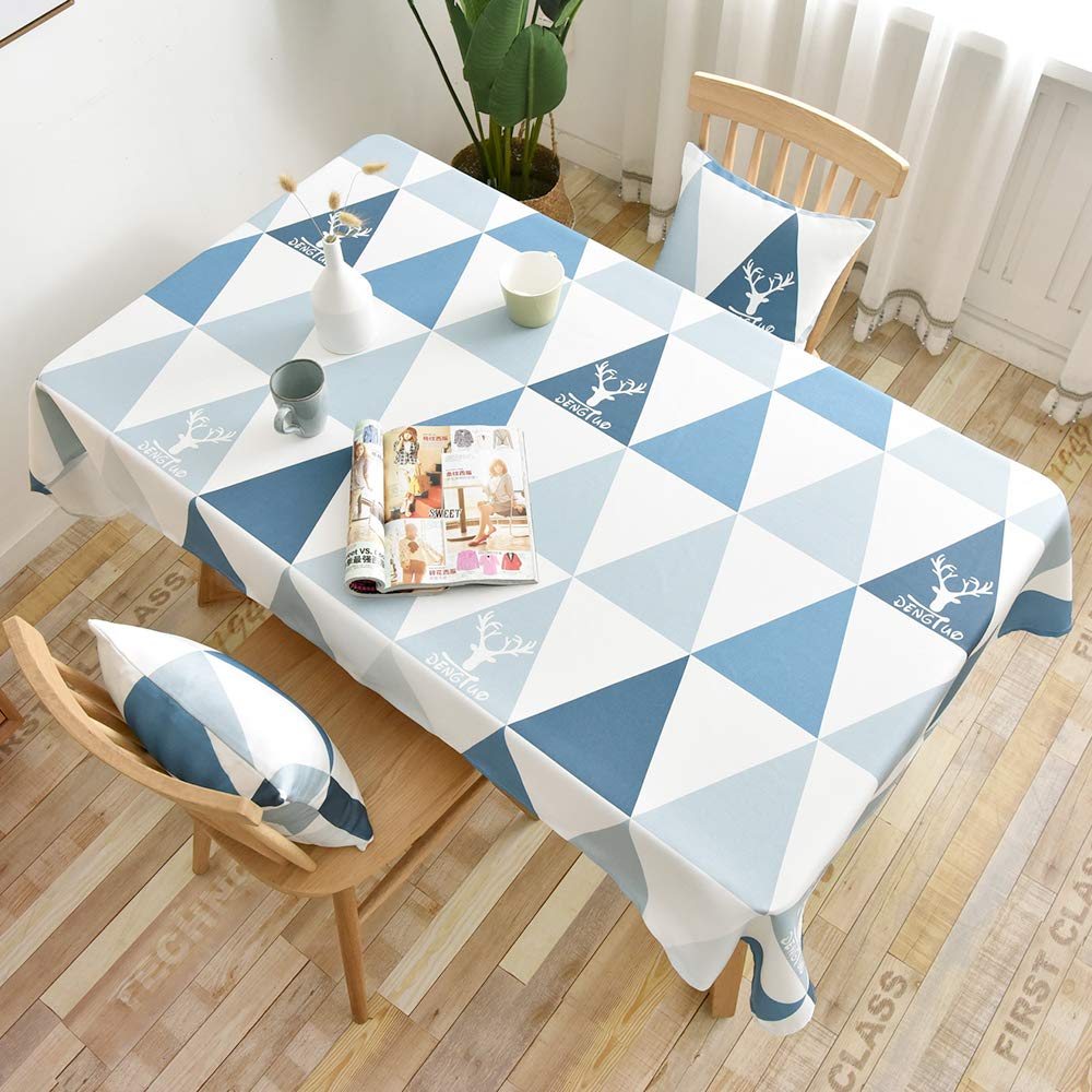 Contemporary Design Hues of Blue Tablecloth