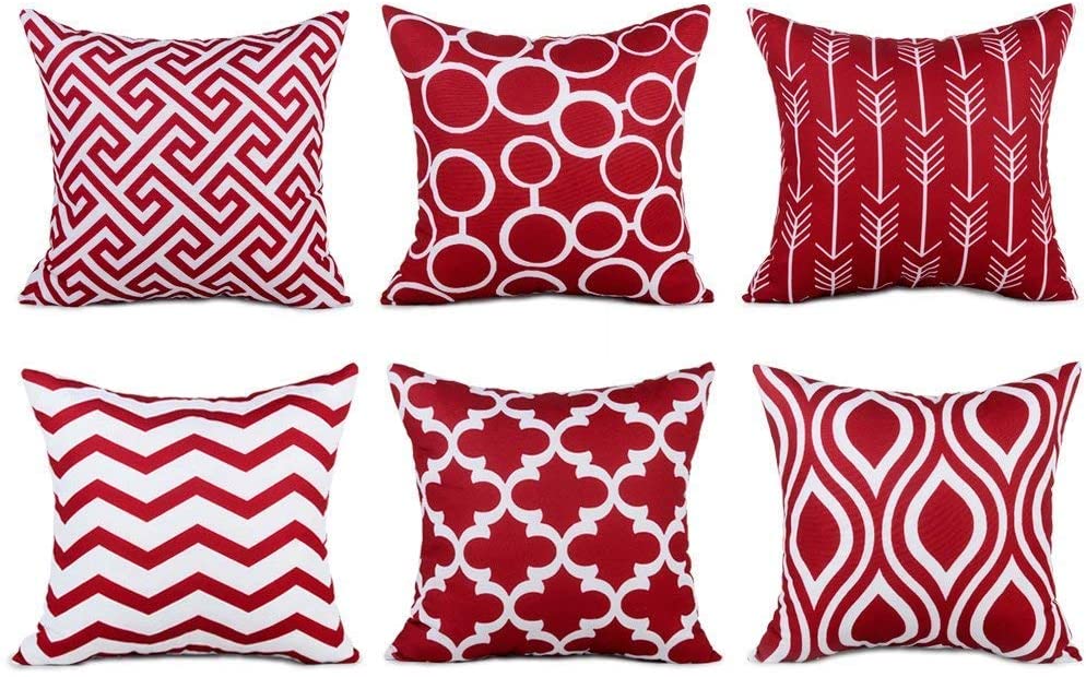 Cushion Cover set - Wine colour - Contemporary