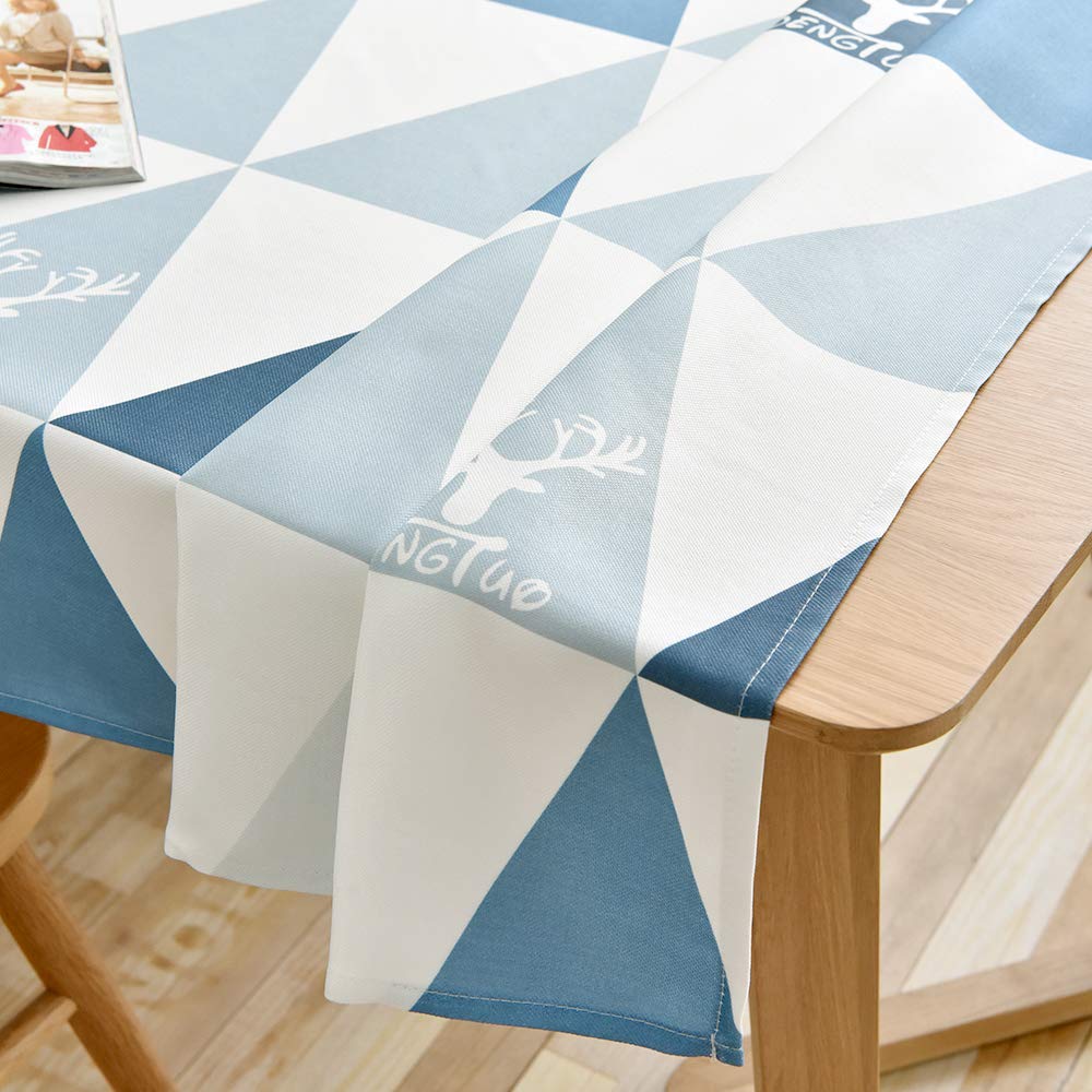 Contemporary Design Hues of Blue Tablecloth