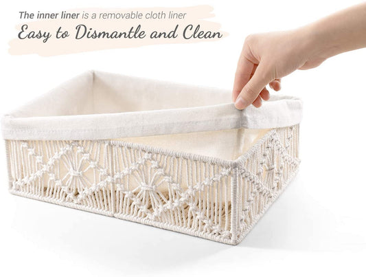 Macrame Shelf Organiser/ Nursery Basket -  Boho Design