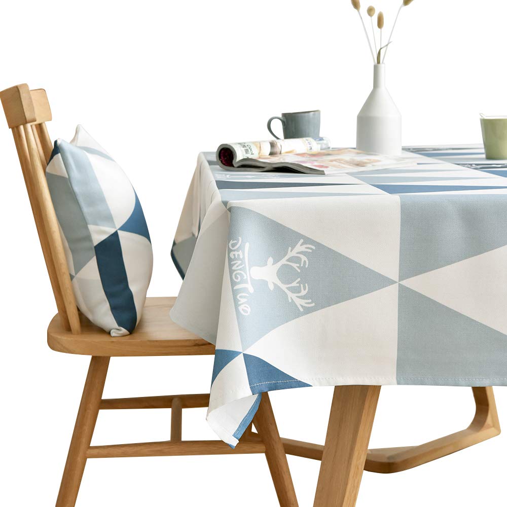 Contemporary Design Hues of Blue Tablecloth