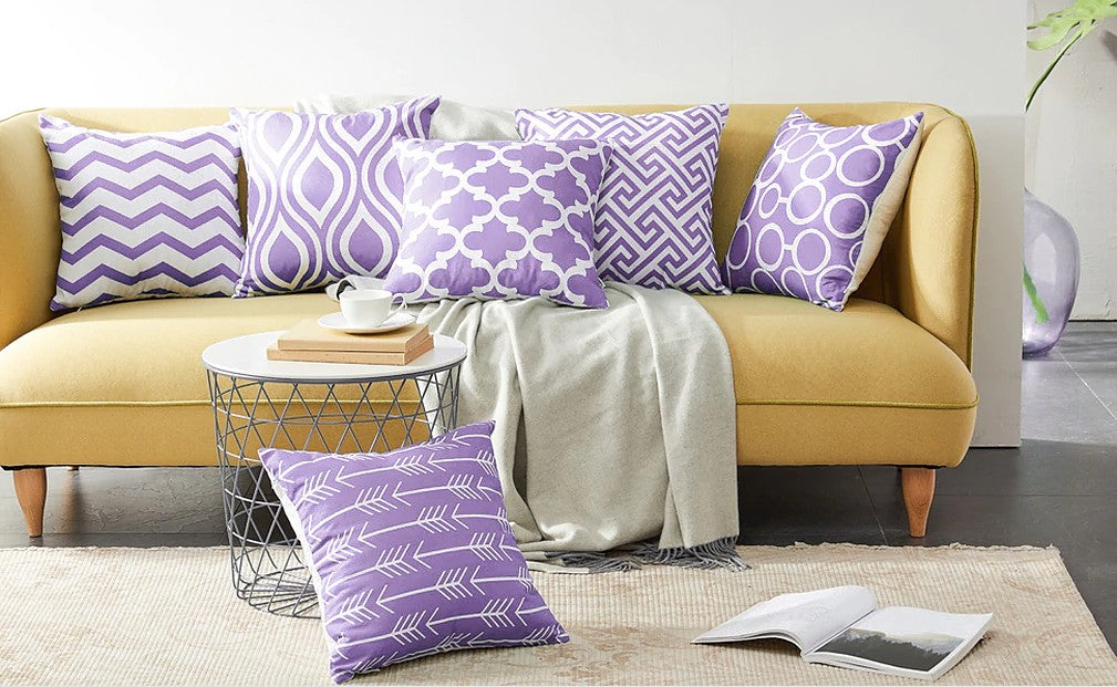 Purple/Lilac Cushion Covers - Go the extra mile