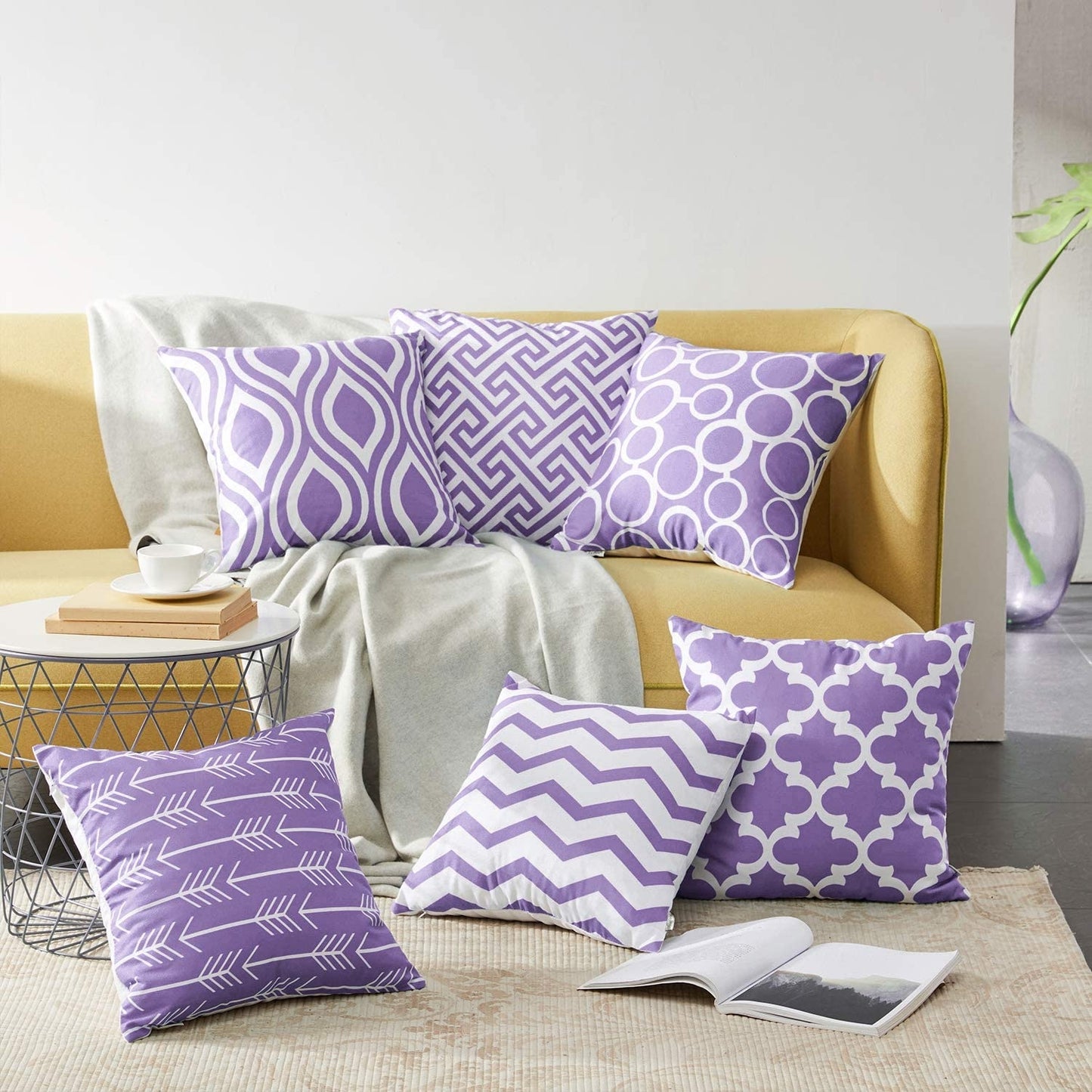 Purple/Lilac Cushion Covers - Go the extra mile