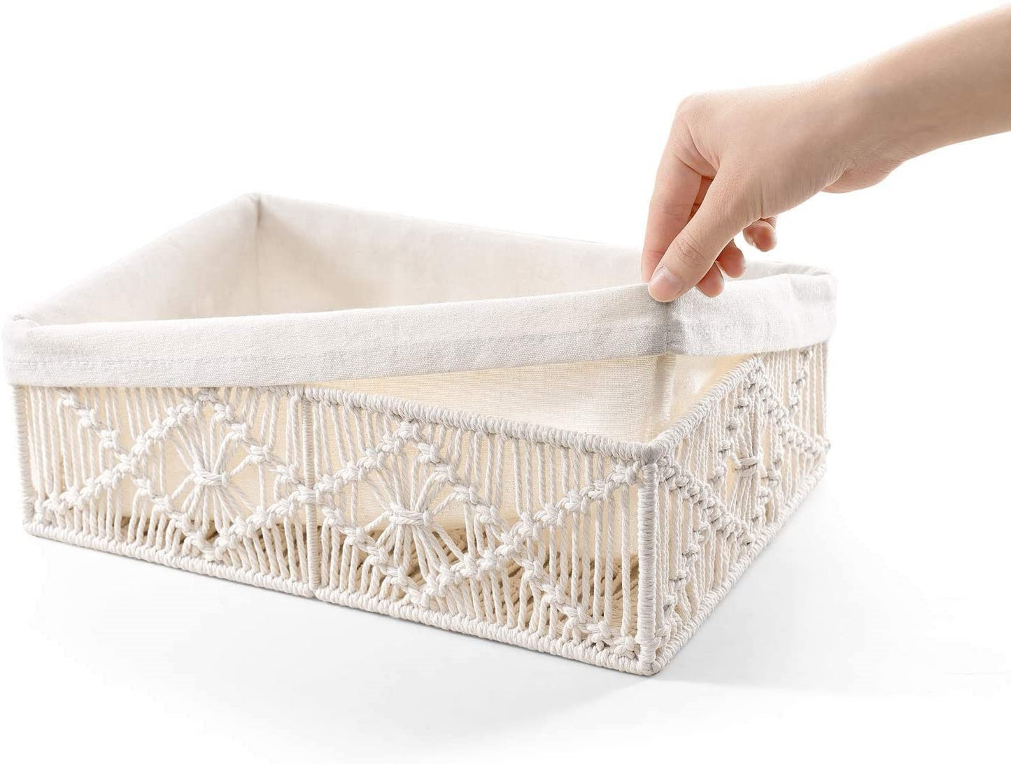 Macrame Shelf Organiser/ Nursery Basket -  Boho Design