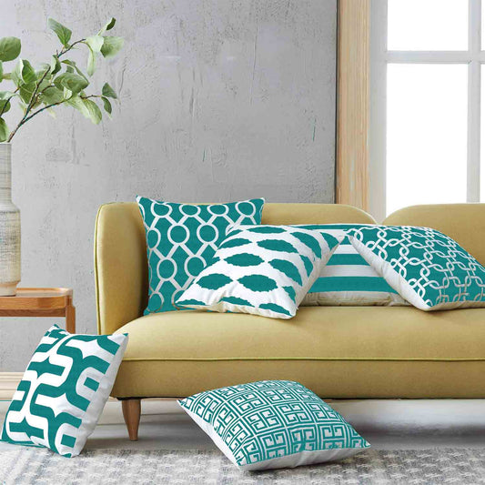 Aqua Cushion Covers (Set of 6)