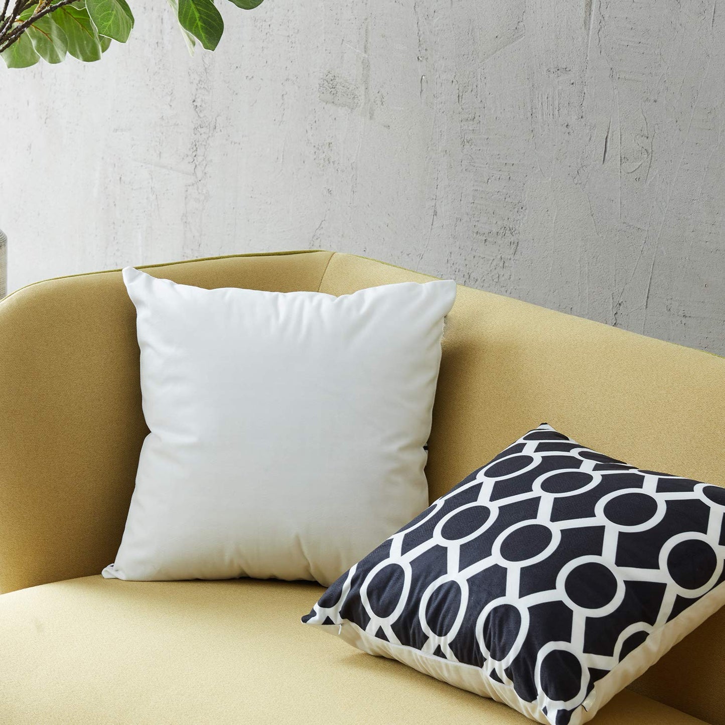 Black and White Decorative Throw Pillow Covers