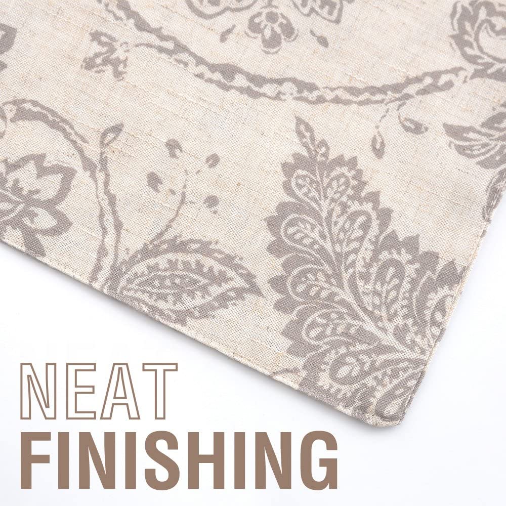 Beige table runner floral prints