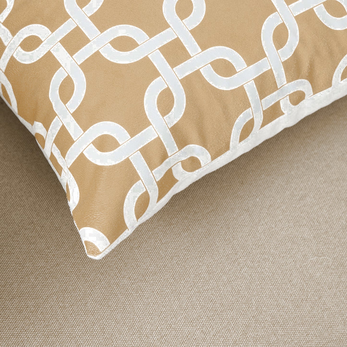 Beige contemporary throw pillow covers