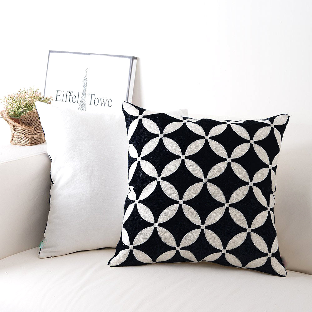 Checkers theme Black & White cushion Covers