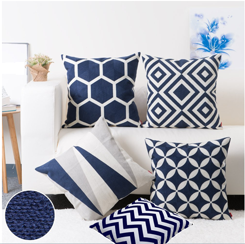 Dark Blue Decorative Cushion Covers