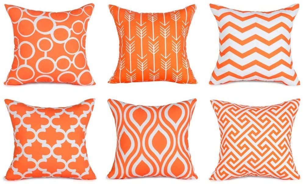 Citrus Range Throw Pillow Covers - Orange