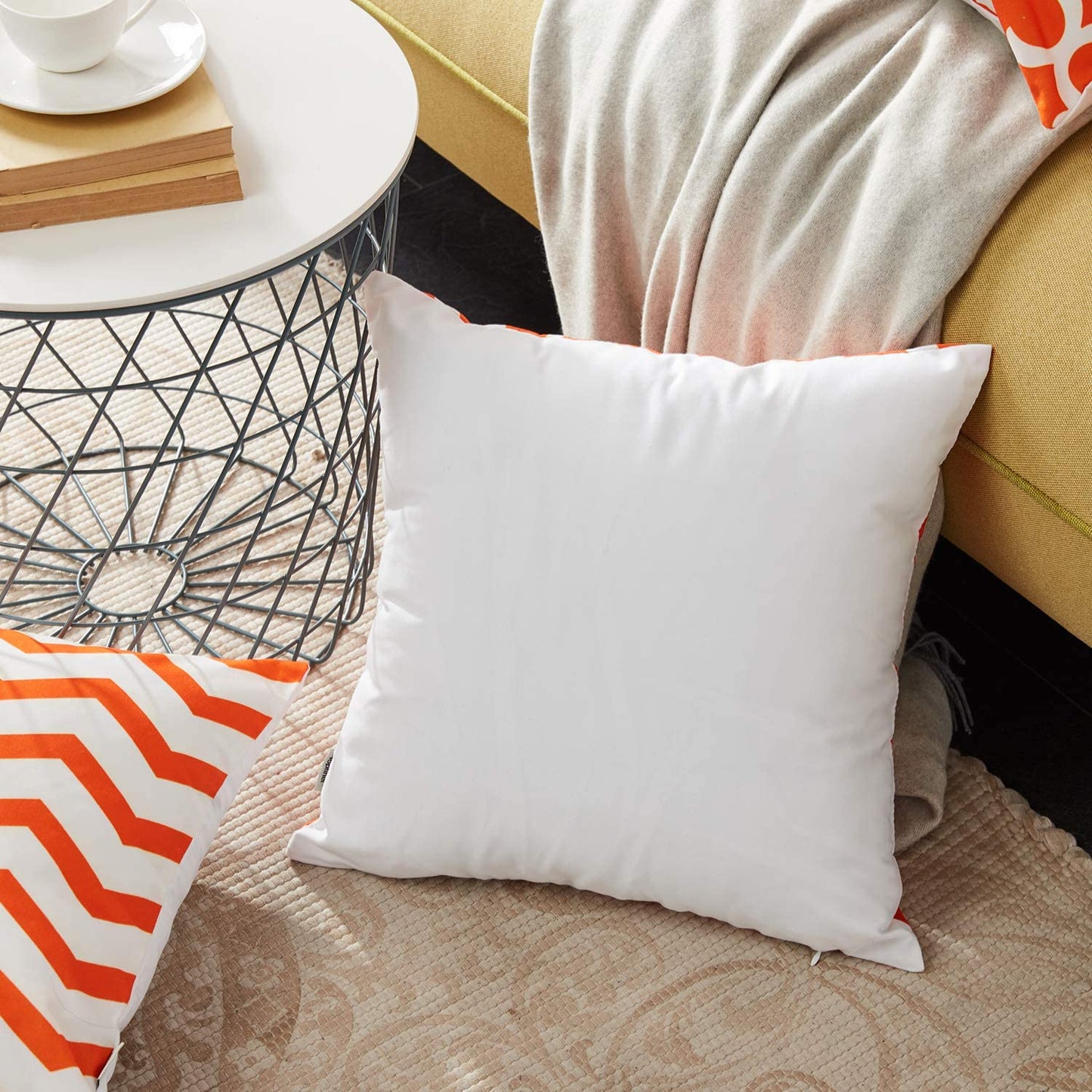 Citrus Range Throw Pillow Covers - Orange