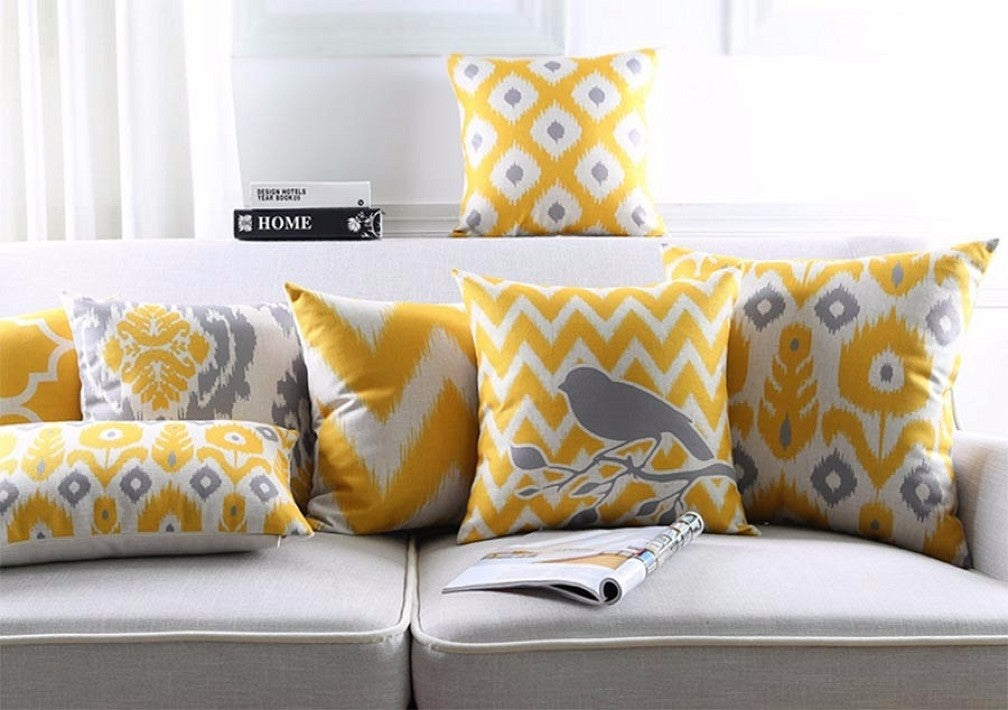 Yellow and Grey Ikat Collection - Hottest in Trend