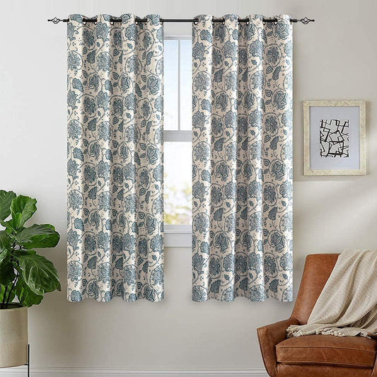 Window Curtain Blue 5 ft