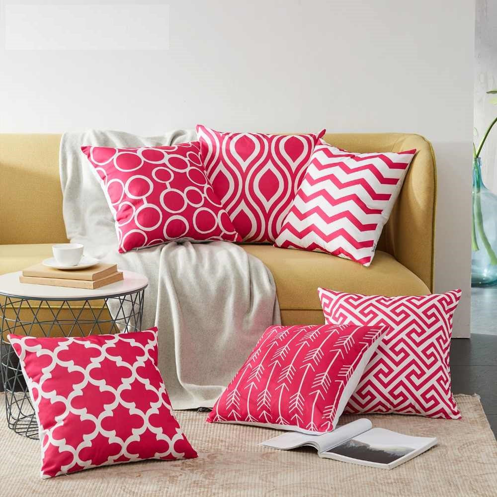 Pink Cushion Covers (Set of 6)